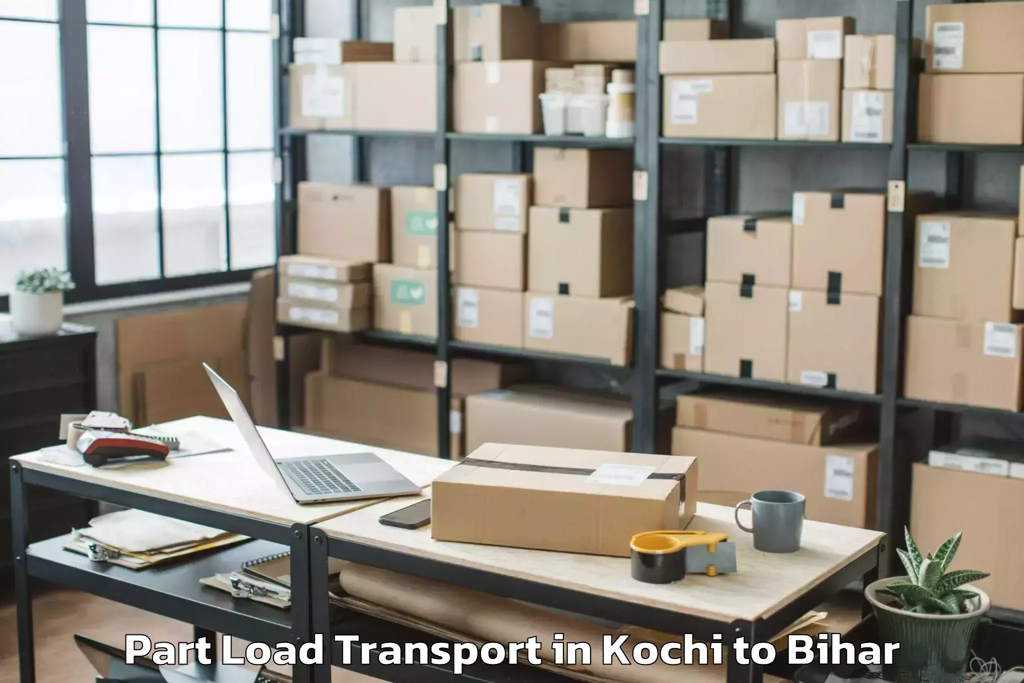 Hassle-Free Kochi to Korha Part Load Transport